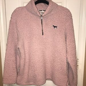 PINK VS Half Zip Sherpa